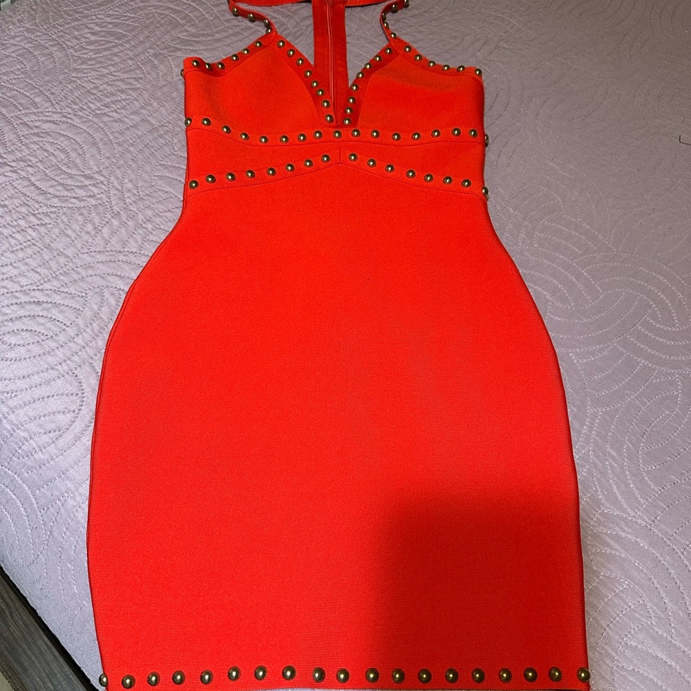 Red Halter Bodycon Dress for Cocktail Nights
